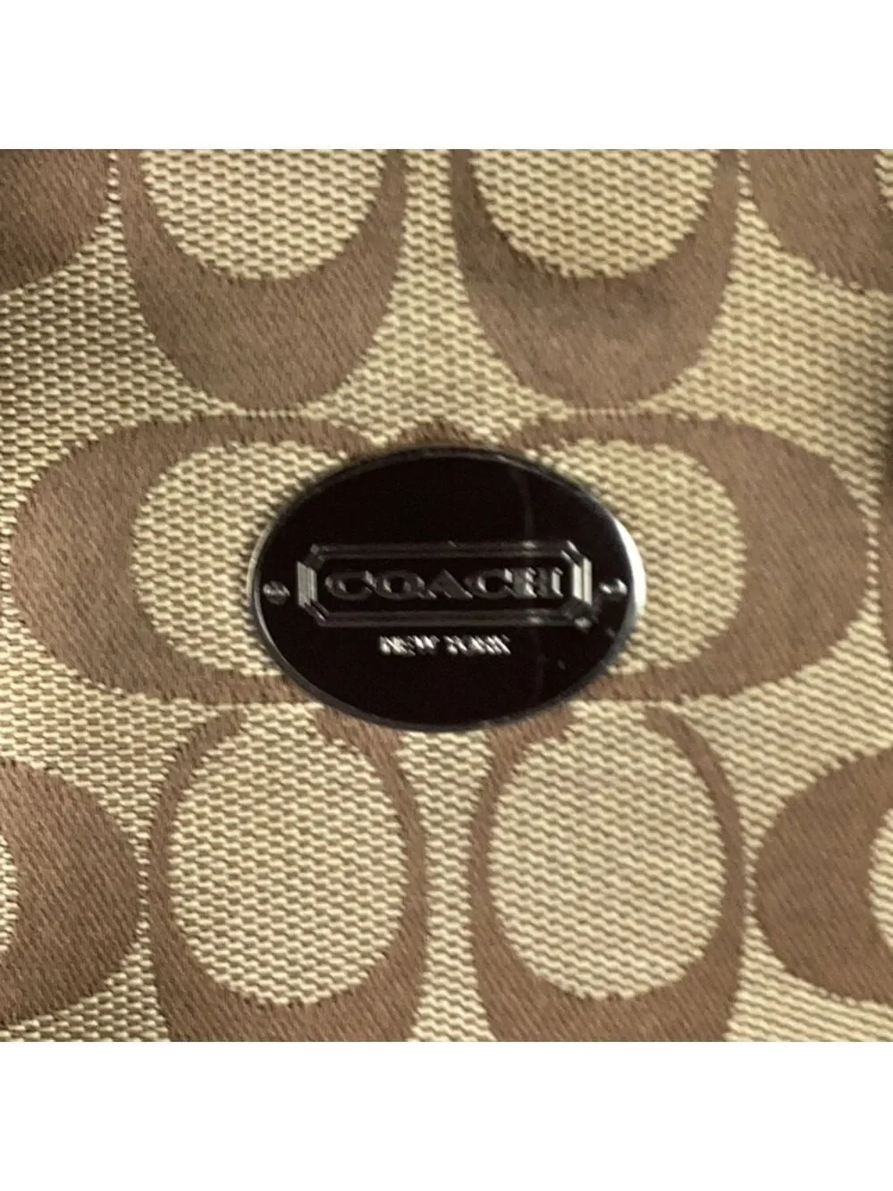 Coach‎ Brown and Black Signature Tote Bag Vintage
